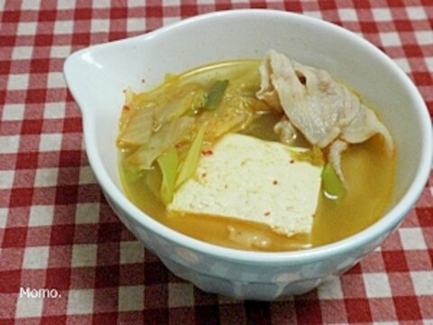 豆腐の豚キムチスープ